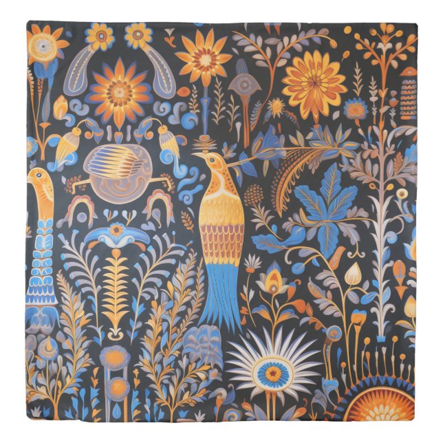 Chinoiserie Exotic Birds Botanical Pattern (6) Duvet Cover (Front)