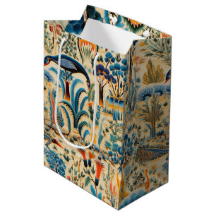 Chinoiserie Exotic Birds Botanical Pattern (6) Medium Gift Bag