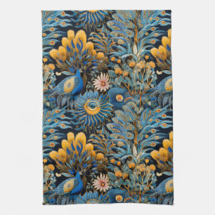 Chinoiserie Exotic Birds Botanical Pattern (7) Kitchen Towel
