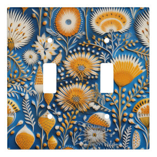 Chinoiserie Exotic Birds Botanical Pattern (7) Light Switch Cover