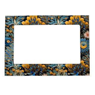 Chinoiserie Exotic Birds Botanical Pattern (7) Magnetic Frame