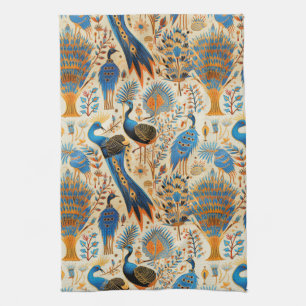 Chinoiserie Exotic Birds Botanical Pattern (8) Kitchen Towel
