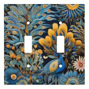 Chinoiserie Exotic Birds Botanical Pattern (8) Light Switch Cover