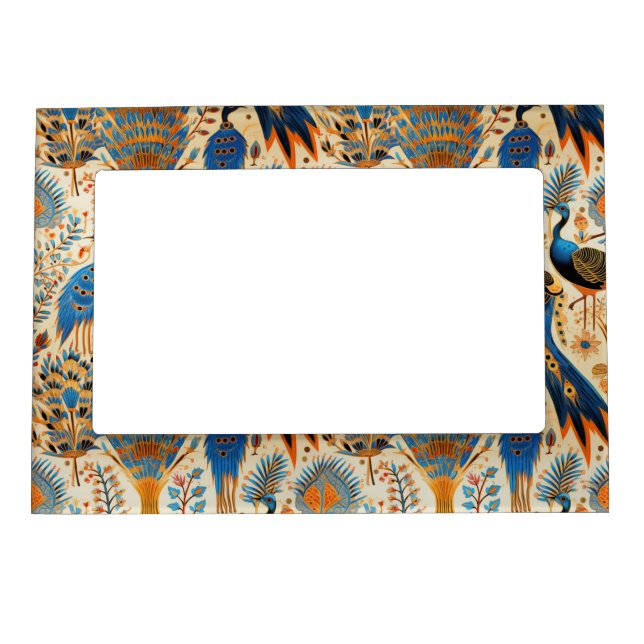 Chinoiserie Exotic Birds Botanical Pattern (8) Magnetic Frame (Front)