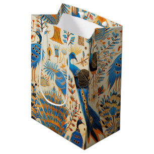 Chinoiserie Exotic Birds Botanical Pattern (8) Medium Gift Bag