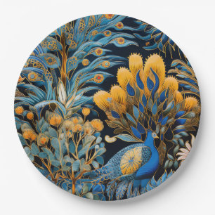 Chinoiserie Exotic Birds Botanical Pattern (8) Paper Plates