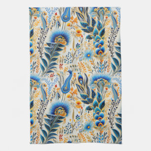 Chinoiserie Exotic Birds Botanical Pattern (9) Kitchen Towel