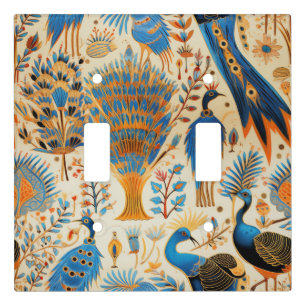 Chinoiserie Exotic Birds Botanical Pattern (9) Light Switch Cover