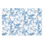 Chinoiserie Floral Bird Dusty Blue White Decoupage Wrapping Paper Sheets