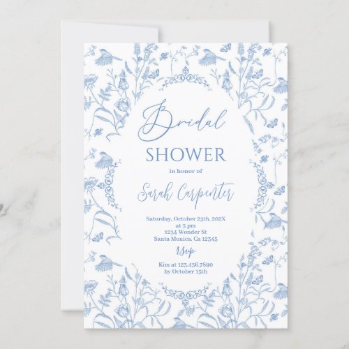 Chinoiserie Floral Bridal Shower Invitation