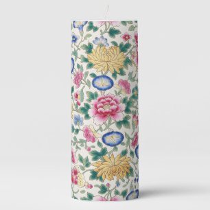 Chinoiserie Floral Chintz  Pillar Candle
