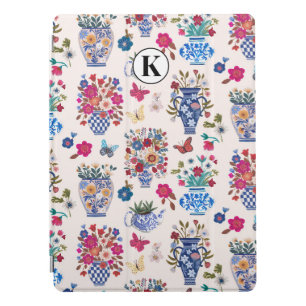 Chinoiserie Floral Monogram iPad Pro Cover