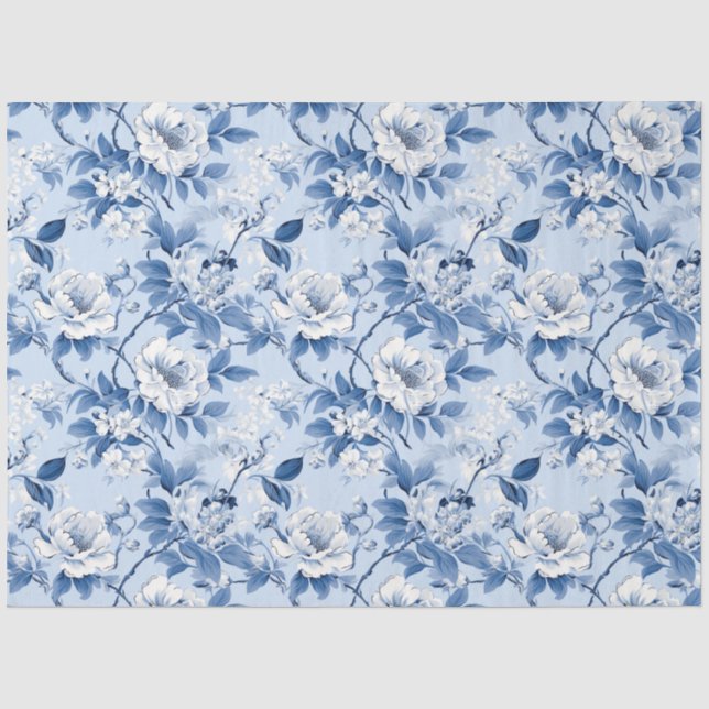 Chinoiserie Floral Pattern Tissue Paper (Front)