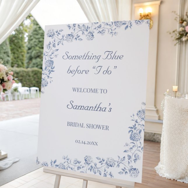 Chinoiserie Floral Something Blue Welcome Foam Board (Creator Uploaded)