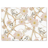 Chinoiserie Paper, Dusty Rose Floral Chinoiserie Wrapping Paper