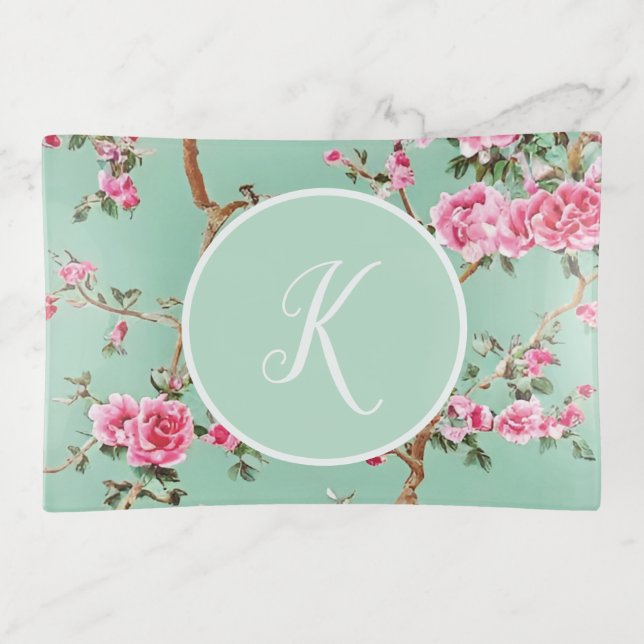 Chinoiserie Floral Trinket Tray (Front)