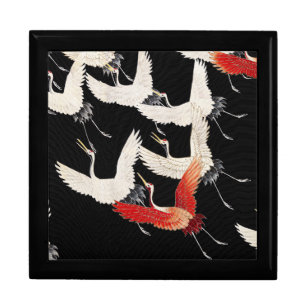 Chinoiserie Flying Crane Zen Minimalist Kimono Art Gift Box