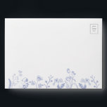 Chinoiserie French Blue Victorian Floral Wedding Envelope<br><div class="desc">Are you looking for a beautiful and timeless wedding invitation envelope? Look no further than the Chinoiserie French Blue Victorian Floral Wedding envelope! This elegant design captures the beauty of victorian florals with hand drawn garden flowers, buzzing bees, and delicate butterflies. The charming color palette of french blue on white...</div>