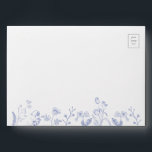 Chinoiserie French Blue Victorian Floral Wedding Envelope<br><div class="desc">Are you looking for a beautiful and timeless wedding invitation envelope? Look no further than the Chinoiserie French Blue Victorian Floral Wedding envelope! This elegant design captures the beauty of victorian florals with hand drawn garden flowers, buzzing bees, and delicate butterflies. The charming color palette of french blue on white...</div>