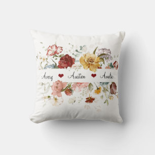 Chinoiserie Garden Botanical Grandma Mother's Day Throw Pillow