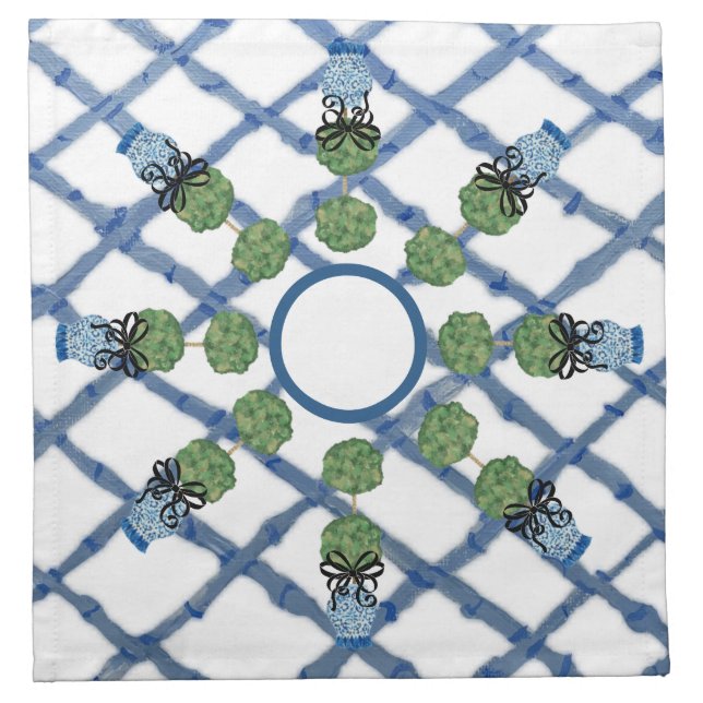 Chinoiserie Ginger Jar  Cloth Napkin (Front)