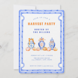 Chinoiserie Ginger Jar Harvest Party Invitation
