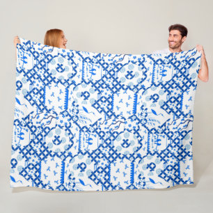 Chinoiserie Ginger Jar Jars Fleece Blanket