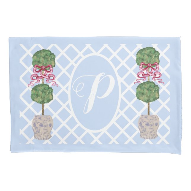 Chinoiserie Ginger Jar Jars Topiary Basket Pillow  Pillow Case (Front)