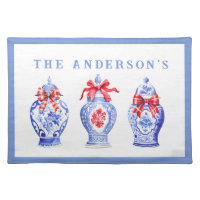 Chinoiserie Ginger Jar With Red Bow | Christmas