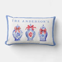 Chinoiserie Ginger Jar With Red Bow