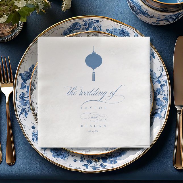 Chinoiserie Hanging Lantern Motif ID1094 Paper Dinner Napkins (Creator Uploaded)