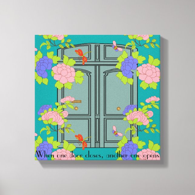 Chinoiserie Historical French Doors Canvas Print (Front)