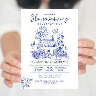 Chinoiserie Housewarming Party Home Sweet Home Invitation
