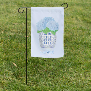Chinoiserie Hydrangea Garden Flag