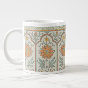 Chinoiserie Japanese Floral Zen Wallpaper Giant Coffee Mug