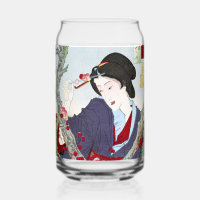 Chinoiserie Japanese Lady & Red Cherry Blossom