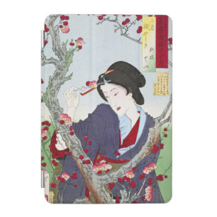 Chinoiserie Japanese Lady & Red Cherry Blossom iPad Mini Cover