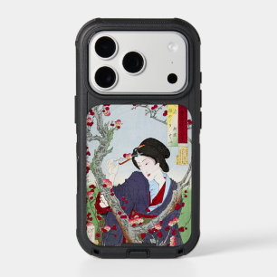 Chinoiserie Japanese Lady & Red Cherry Blossom iPhone 17 Pro Case