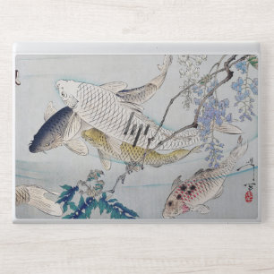 Chinoiserie Koi Fish & Purple Wisteria Print HP Laptop Skin