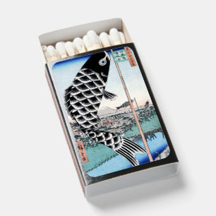 Chinoiserie Koinobori Carp & Fuji Landscape Matchboxes