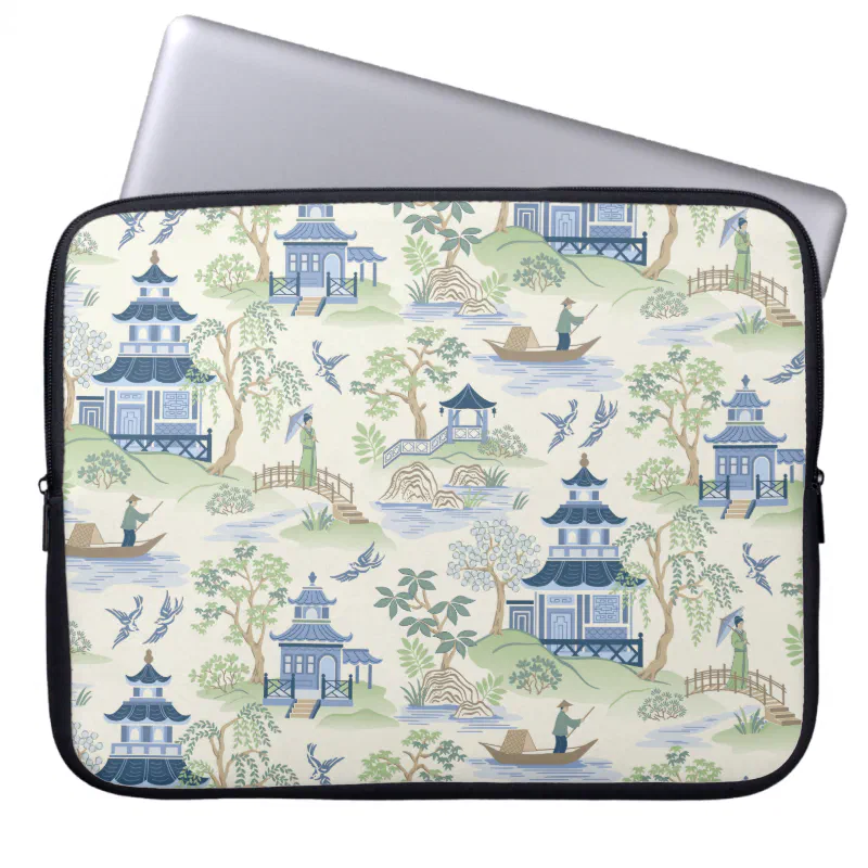 Chinoiserie Laptop Sleeve (Front)