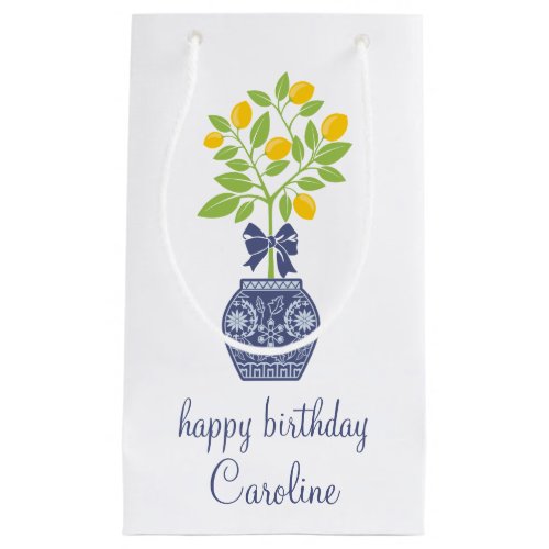 Chinoiserie Lemon Tree Gift Bag