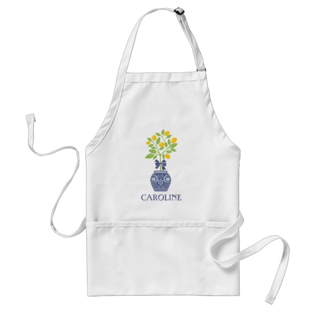 Chinoiserie Lemon Tree Personalized Apron (Front)