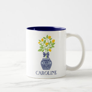 Chinoiserie Lemon Tree Personalized Mug