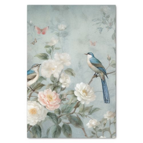 Chinoiserie Light Blue Nature Tissue Paper