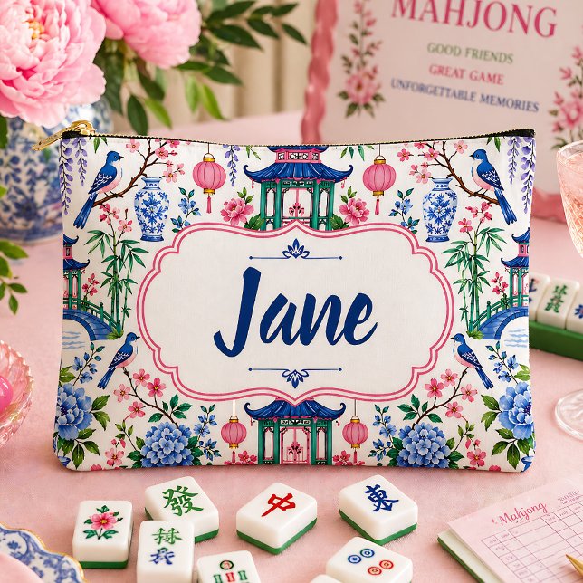 Chinoiserie Mahjong Tile Bag Personalized (Creator Uploaded)