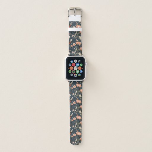 Chinoiserie on Denim Blue Apple Watch Band