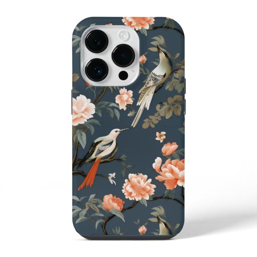Chinoiserie on Denim Blue iPhone 14 Pro Case