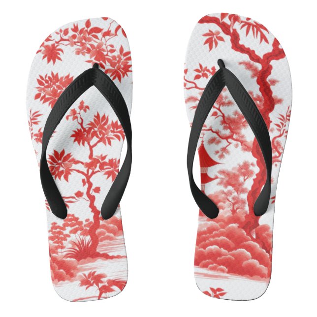 CHINOISERIE PAGODA FLIP FLOPS (Footbed)