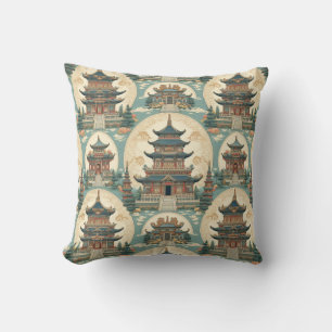 Chinoiserie Pagoda Throw Pillow
